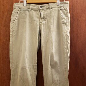 Pilcro and the Letterpress Hyphen Fit Womens Olive Green Chino Pants Size 28